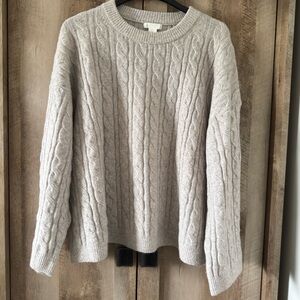 H&M Relaxed Fit Cable Knit Sweater